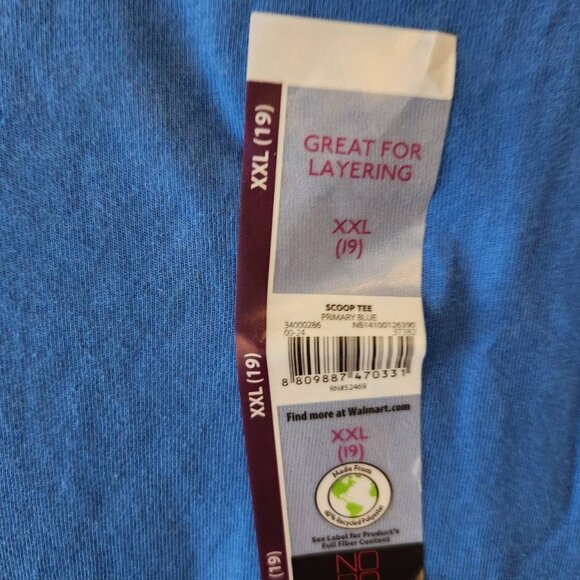 No Boundaries Scoop Neck Tee XXL (19) Primary Blue - Picture 5 of 7